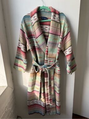 Ralph Lauren Cotton Striped Southwestern Coat